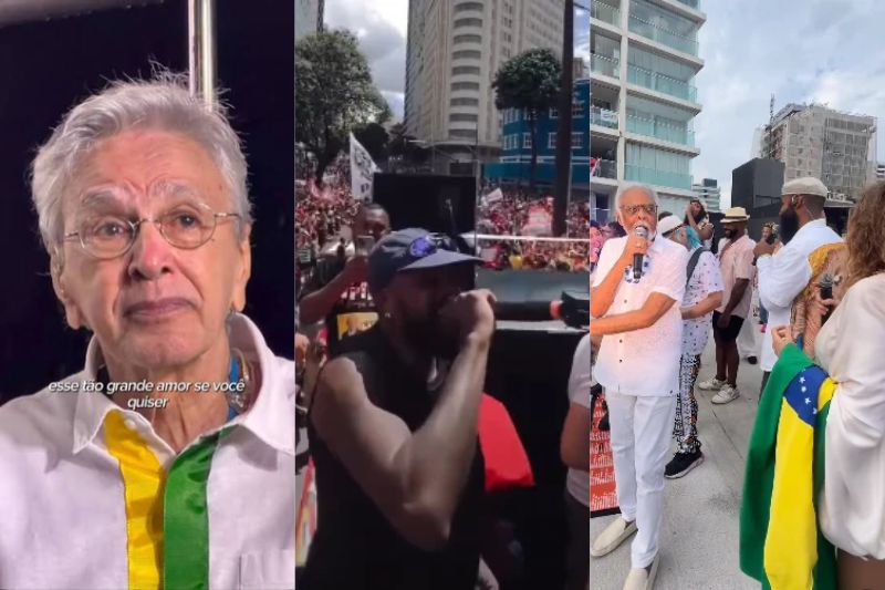 Lágrimas de Caetano no Rio e “fogo nos racistas” em BH: veja atos pró-Lula pelo Brasil