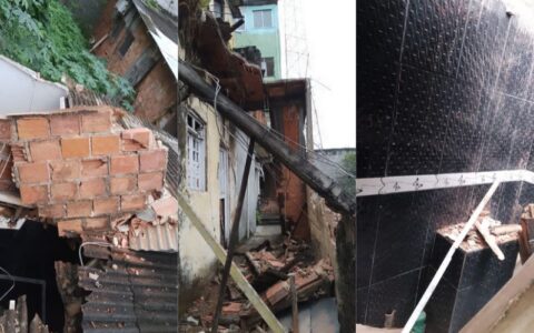 Imagem do post Em meio a tempo instável, imóvel desaba parcialmente em Salvador