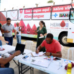 Unidade móvel da Hemoba participa de ação solidária promovida por Buja Ferreira