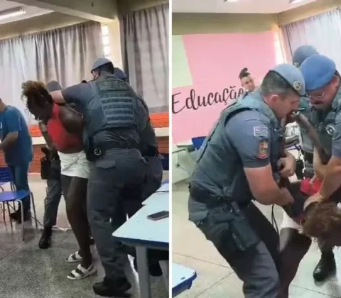 Imagem do post Eleitora se recusa a deixar cabine, morde policial e acaba algemada em escola 