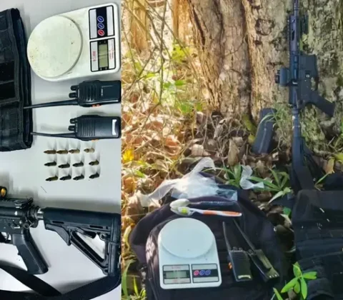 Imagem do post Criminosos atiram contra a CIPE/Mata Atlântica e abandonam fuzil durante fuga
