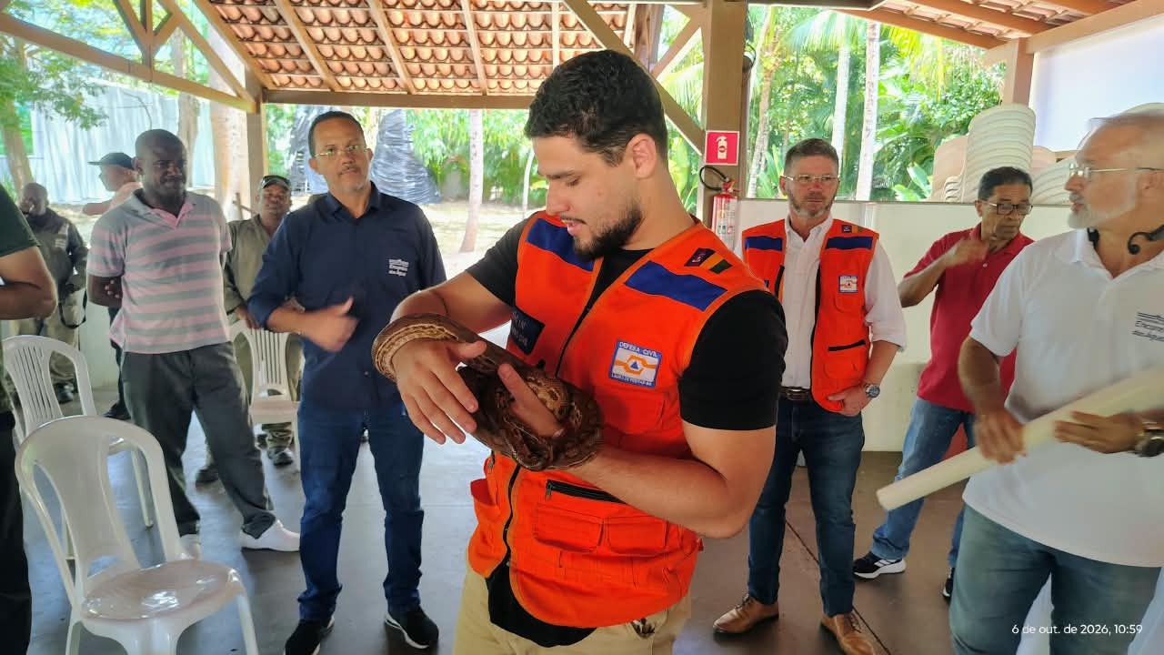 Defesa Civil de Lauro de Freitas participa de capacitação sobre resgate de animais peçonhentos