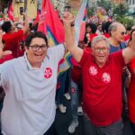 Tagner participa de caminhada pró-Lula ao lado de Caetano, Jerônimo, Rui e Wagner