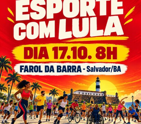 Imagem do post Esporte com Lula reúne apoiadores no Farol da Barra neste sábado (17)