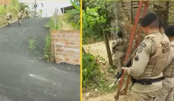 Valéria: Viatura da PM bate em muro durante perseguição após troca de tiros