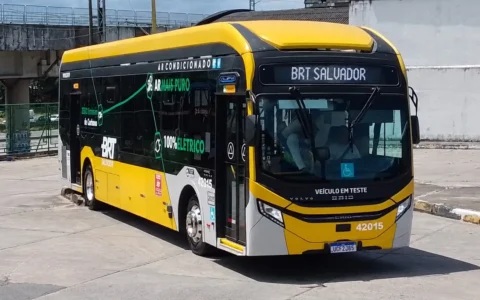 Imagem do post Novo ônibus elétrico do BRT Salvador começa a ser testado nesta quinta; veja linhas